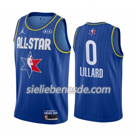 Herren NBA Portland Trail Blazers Trikot Damian Lillard 0 2020 All-Star Jordan Brand Blau Swingman